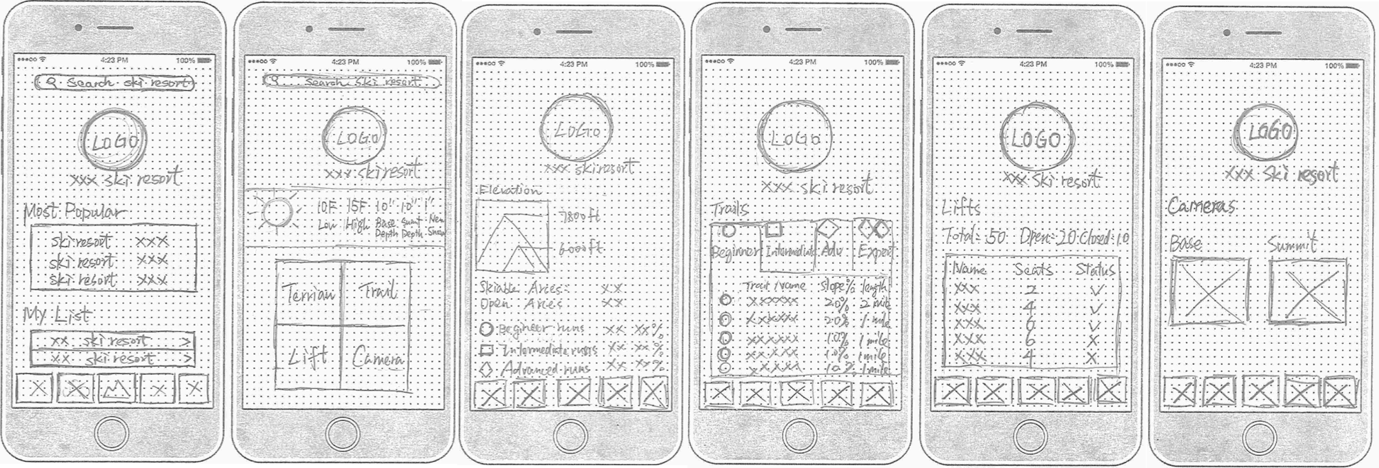 low fidelity wireframe